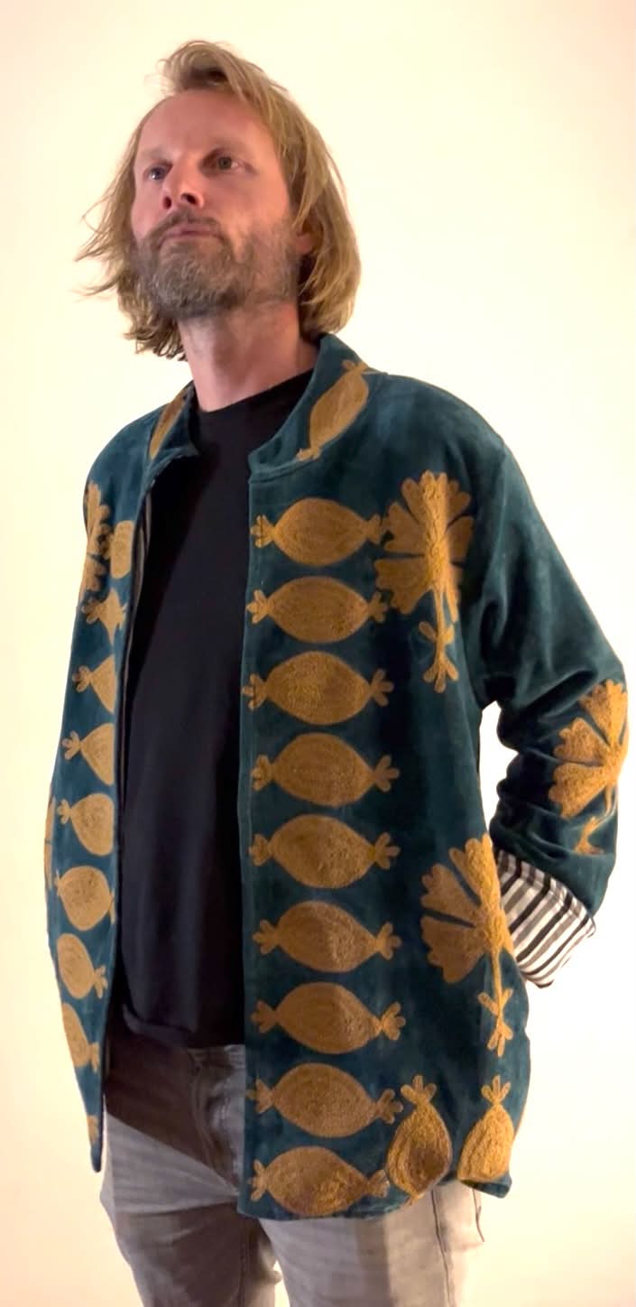 Men - Copal Collection Velvet - Royale Golden Green