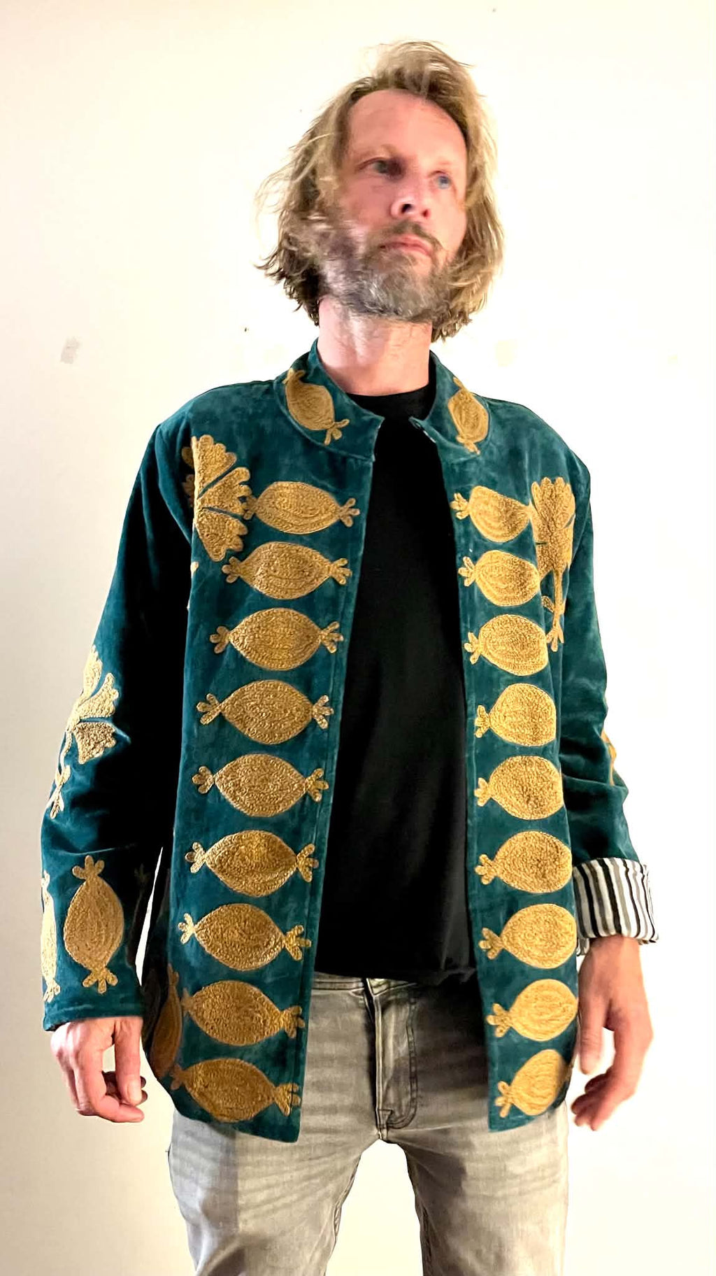 Men - Copal Collection Velvet - Royale Golden Green