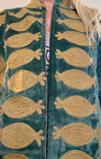 Jasje donkergroen velvet