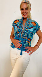 Jasje gilet blauw